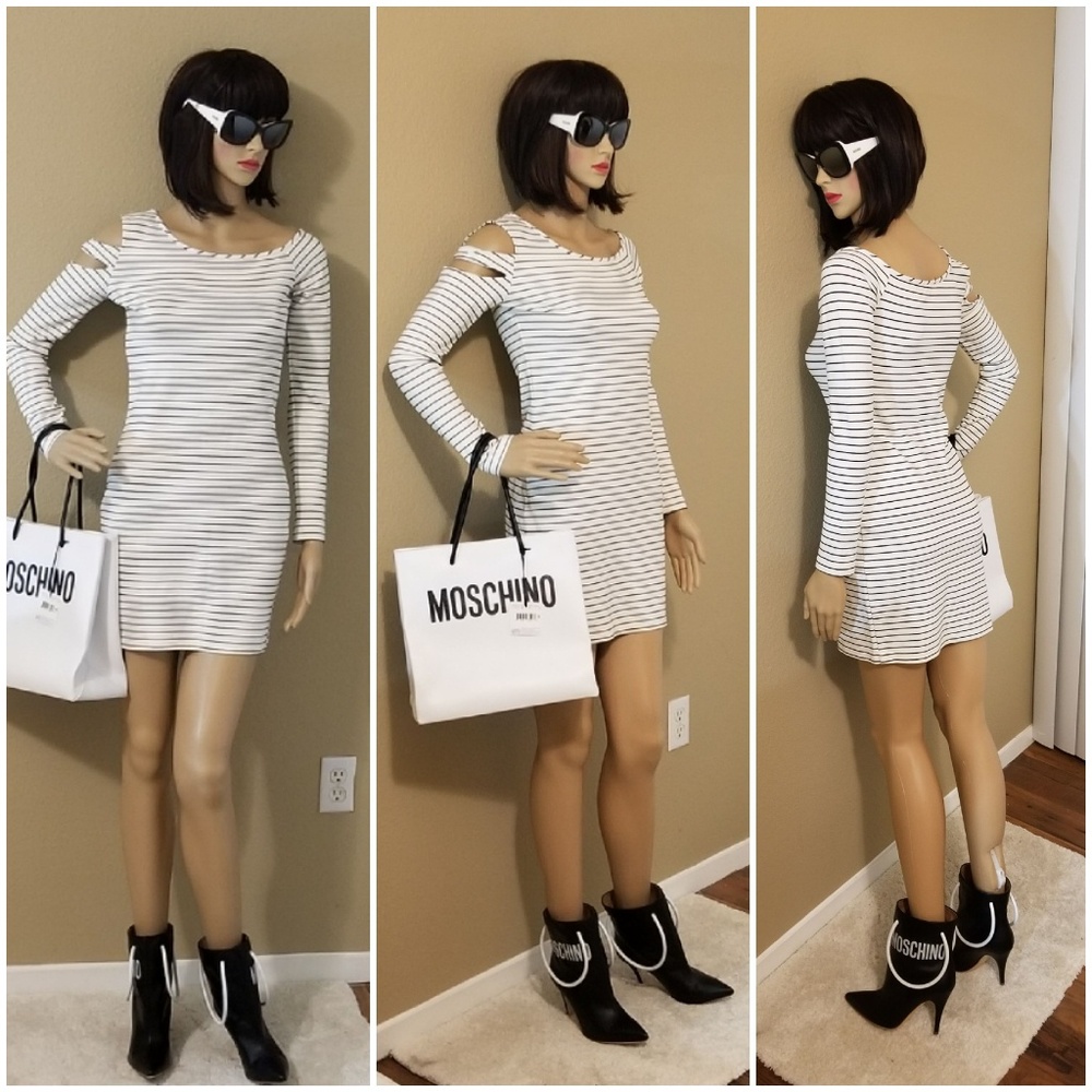 "TORN" - Stripes Mini-Dress